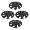 4 szt. Pokrowce na obręcze kół 15 cali Stylowy wygląd Ochronne Czarne Wytrzymałe Kołpaki Pokrowce na koła do Większości Samochodów Ciężarowych Vanów