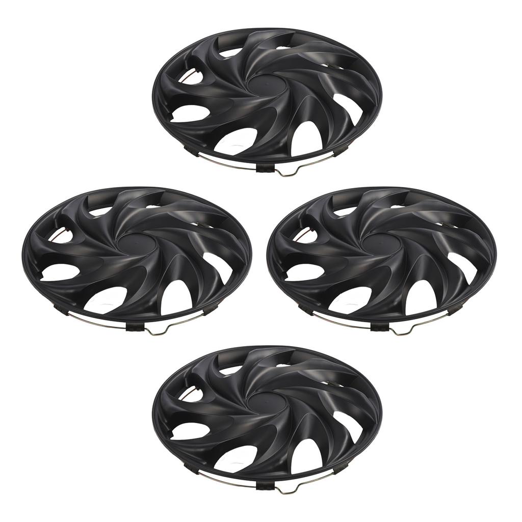 4 szt. Pokrowce na obręcze kół 15 cali Stylowy wygląd Ochronne Czarne Wytrzymałe Kołpaki Pokrowce na koła do Większości Samochodów Ciężarowych Vanów