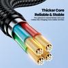3A A-C Fast Charge Cable, Braided Extended Strain Relief Data Line for Mobile Phones