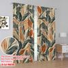 2pcs,2D Plane Printing Popular Curtains Autumn Foliage Art (2) Versatile Polyester Fabric (without Rod) Decorations Inside