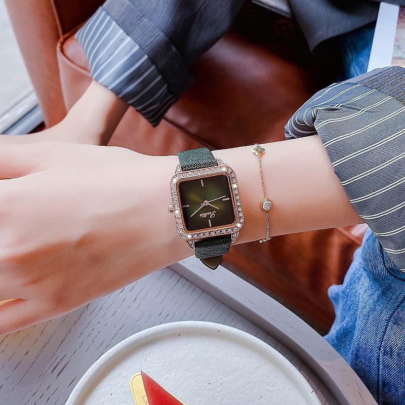 Fashion Watch Female Student Simple Square Dial Diamond Women'S Watch Temperament Belt
