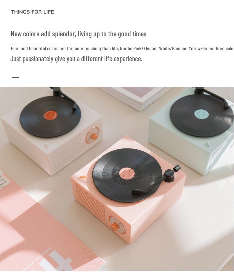 Retro Atomic Bluetooth Vinyl Record Player & Speaker - TikTok Style Gift
