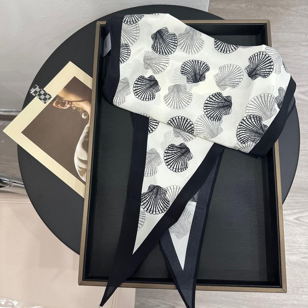 Art stripe high quality mulberry silk silk scarf high sense versatile diamond scarf streamer women's gift small scarf
