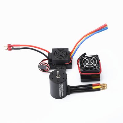 3650 3600kv /4500kv Brushless Motor With 60a Esc Heat Sink Combo For 1:8/1:10 Hsp Hpi Wltoys Rc Car