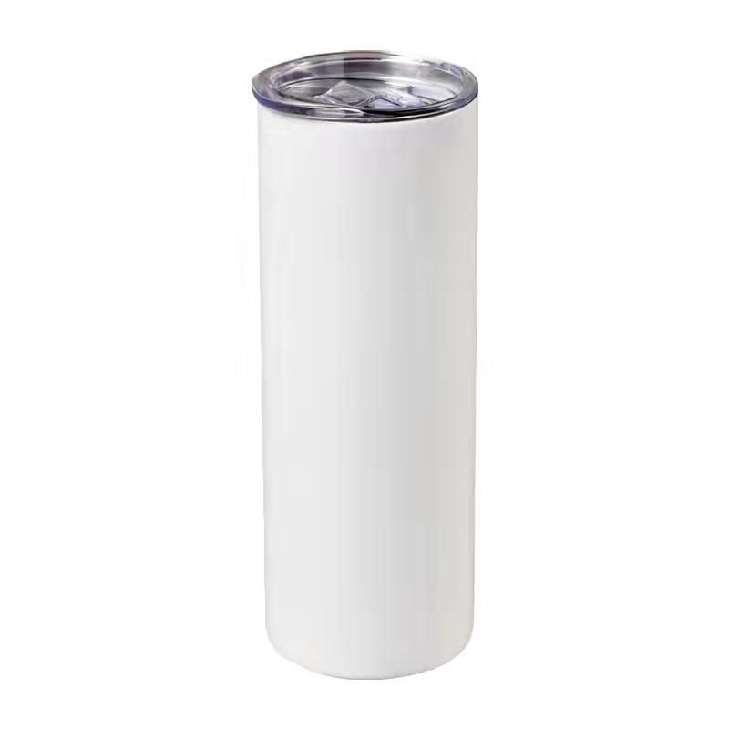 Comfortable Home Life Double Wall 600Ml 20Oz Stainless Steel Sublimation Skinny Tumbler Skinny Cup With Straw