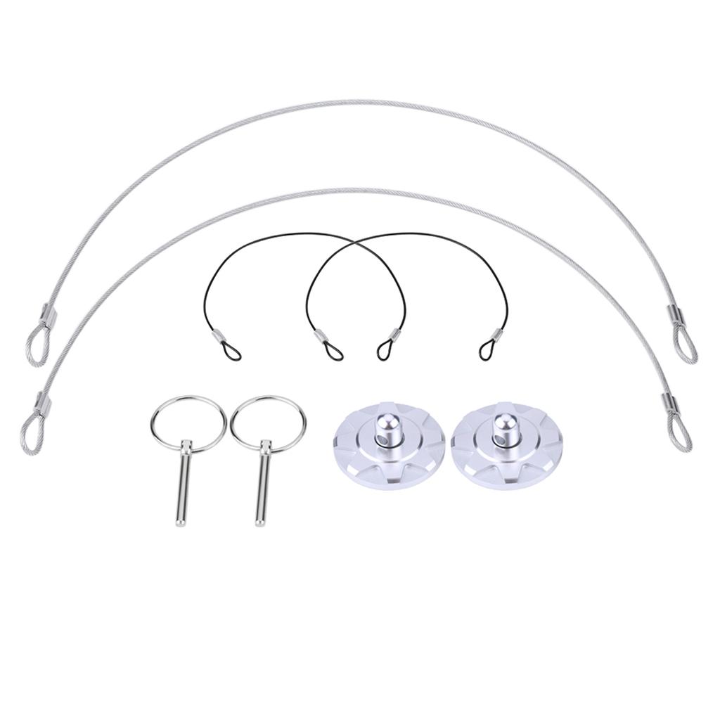 2ks Univerzální CNC hliníkový závodní kolík kapoty s pojistkou Vzhledová sada