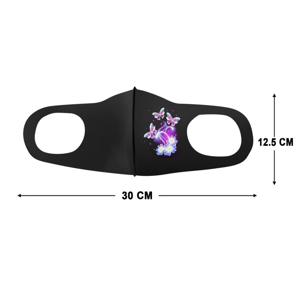 1PC Adult's Butterfly Prints Face Mask Washable Earloop Mask