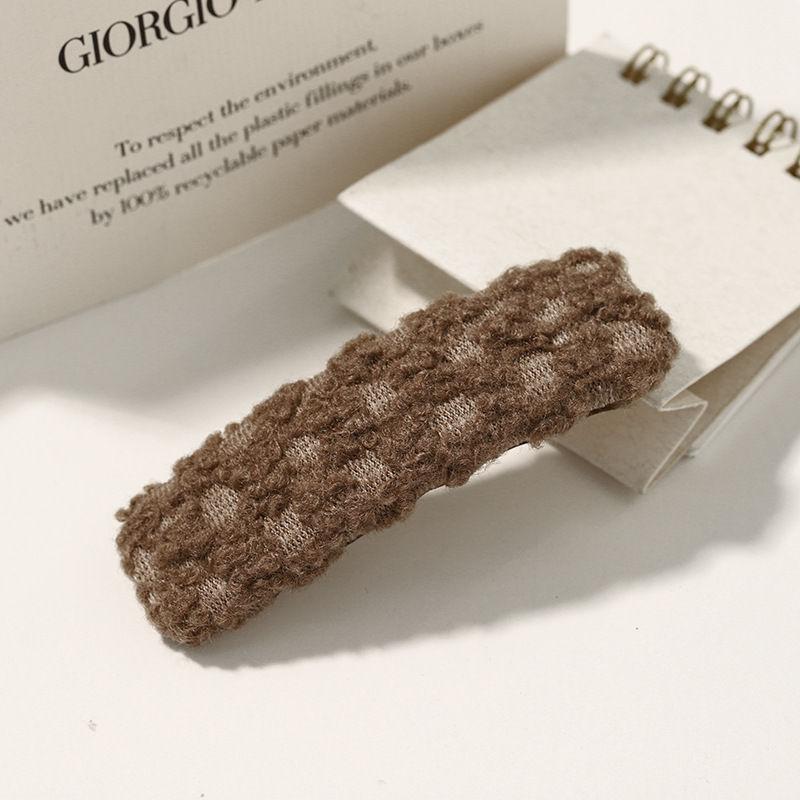 Accessories Clip Hair Headdress Bang Solid Color Side Hairpin Bb Clip Woolen Barrettes