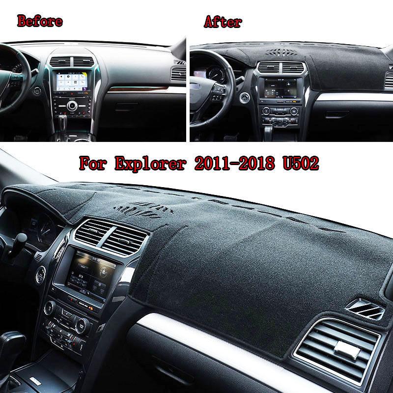 For Ford Explorer 2011 2012 2013 2014 2015 2016 2017 2018  Auto Dashboard Cover Mat Pad Dash Sunshade Carpet Car Accessories