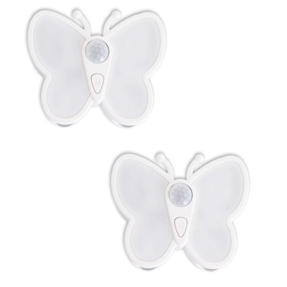 Nachtlicht mit Bewegungssensor, Schmetterling, duale Farbtemperatureinstellung, USB-Aufladung, wiederaufladbare Nachtlampe