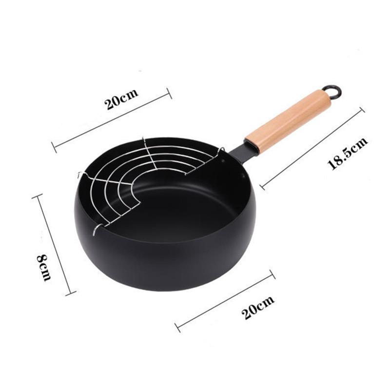 

Бытовая сковорода-темпура с антипригарным покрытием, фритюрница с решеткой для слива масла, кухонная кастрюля, кастрюля, сковорода, кухонная утварь, кухонная утварь