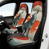 2pcs, Geometric Wolf Sunset Mountain Print Car Seat Covers, Durable And Foldable, Universal Fit For Front Seats, Ideal For Styli