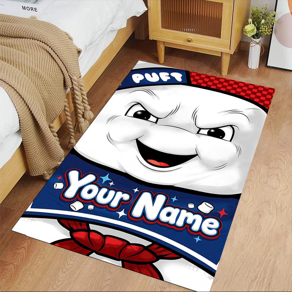 Ghostbusters Personalized Text Floor Mat Suitable for Entryway Kitchen Study room Bedrooms Antislip Carpet Anime Office Decor Wedding Party Gift