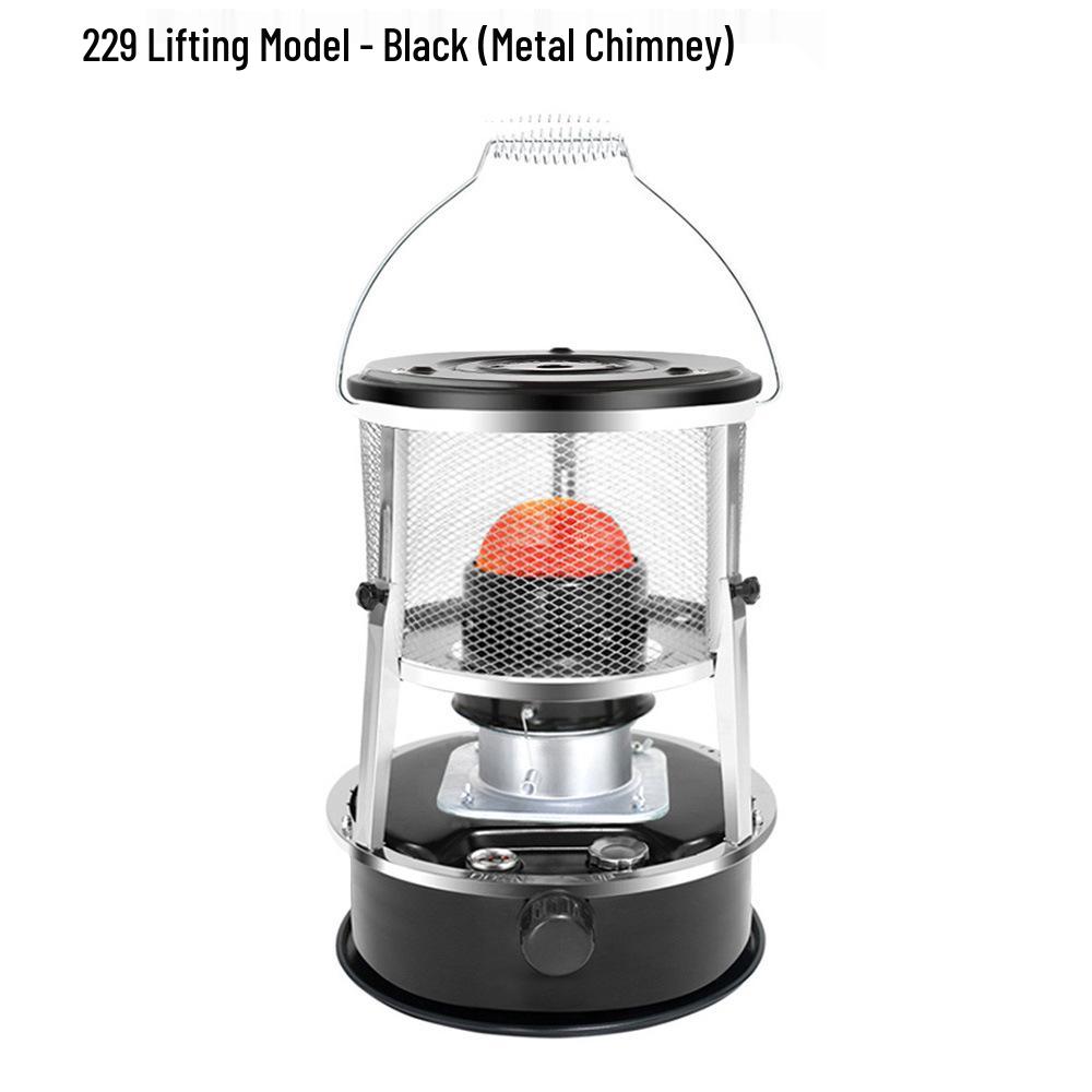 Adjustable Height Glass Chimney Kerosene Stove for Outdoor Camping & Indoor Use