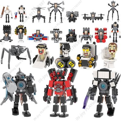 MOOXI Skibidi Toilet Man Figures Sets TvMan Cameraman Speakerman Building Blocks Model MOC Bricks Adults Kids Toys Birthday Gift