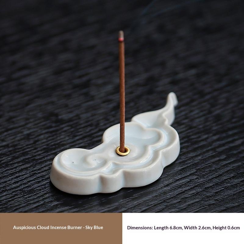 

Ceramic Auspicious Cloud Mini Incense Stick Holder Ornament Sandalwood And Agarwood Censer Suitable For Meditation 2