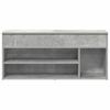 Shoe Bench Concrete Grey 102 x 30.5 x 45 cm Engineered Wood