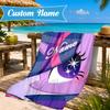 Custom Name Unicorn Pony Beach Towel Microfiber Beach Towel, Lightweight and Quick-Dry, for Summer Travel, Swimming Pool Gift