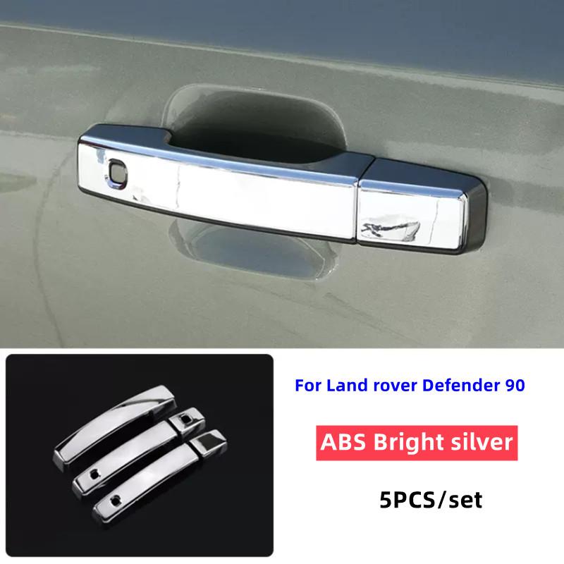 

ABS глянцевый черный автомобильный Стайлинг дверная ручка накладка накладка для Land Rover Defender 110 90 2022 2023 авто silver for 90