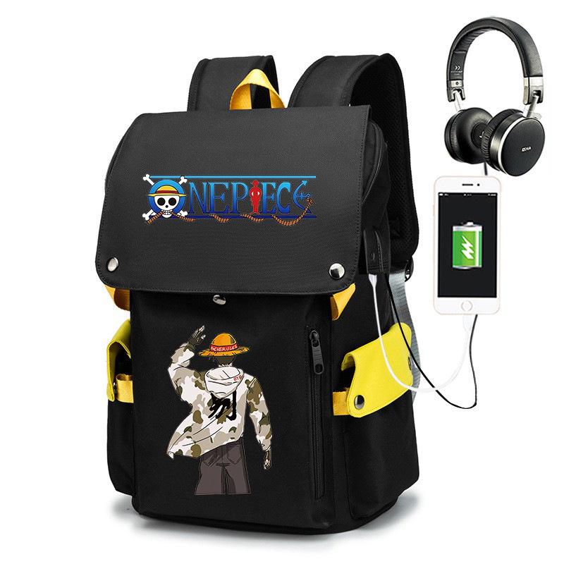 One Piece Luffy Anime Backpack: Large Capacity for Boys and Students (Elementary To High School), Korean Style