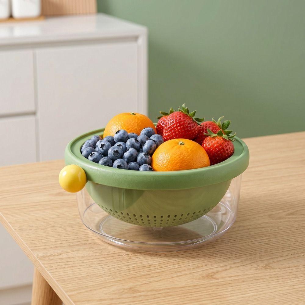Thickened Vegetable Basket Food Grade Fruit Washing Basket Creative Strainer Bowl Berry Cleaning