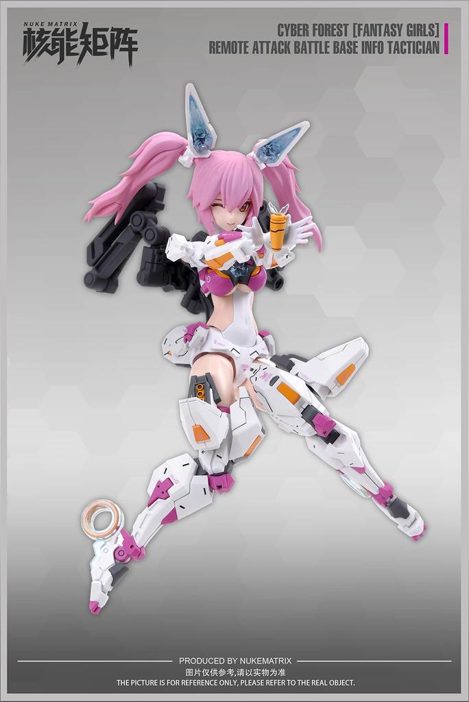 NUKE MATRIX FOREST FANTASY Remote Attack Battle Base Infotechtician Scale PVC ABS Assembled Plastic Model "CYBER GIRLS" 1/10.5 &