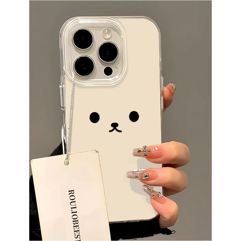 Cute Expression for Apple 13 Mobile Phone Case 16 Promax Cute 15 Anti-fall 14 Bear Girl Cartoon 11/12