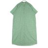 Beauty Products MidiUmi Made In Japan Gingham Check Pattern Short Sleeve Long Shirt Dress Women Used