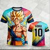 2026 New Adult Men's Dragon Ball Goku 3D Printed Football Jersey T-Shirt Kids Anime T-Shirt Special Football Jersey