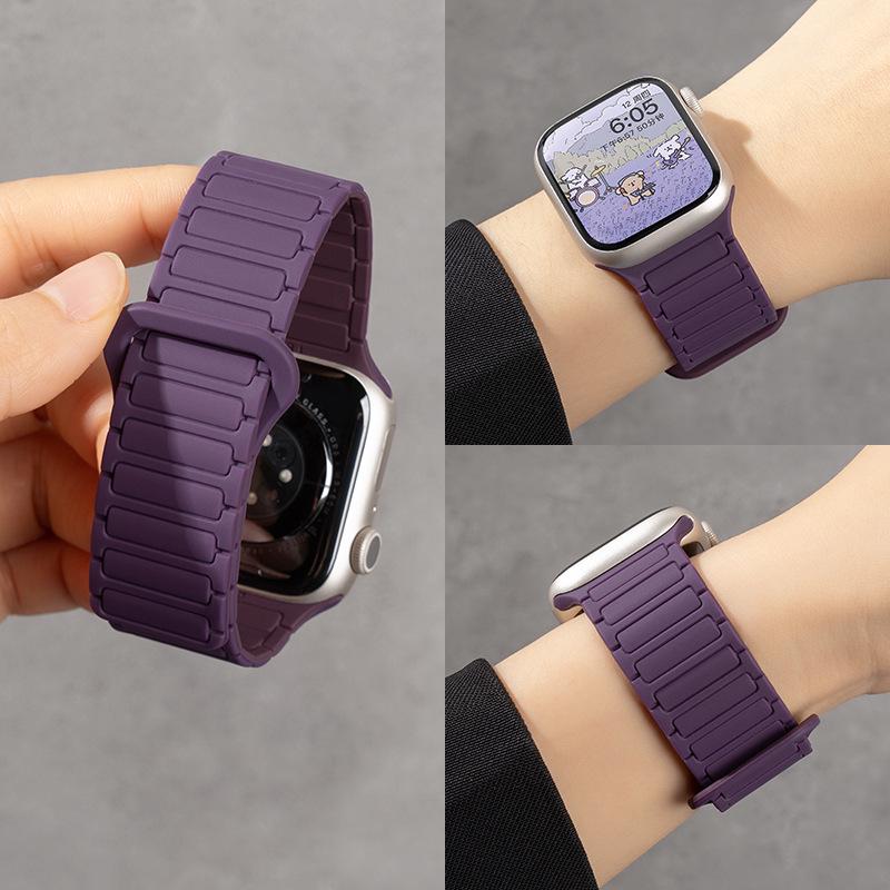 Jingyi Silicone Strap for Apple Watch S7/S8/S9/S11 and iWatch10 with Magnetic Closure