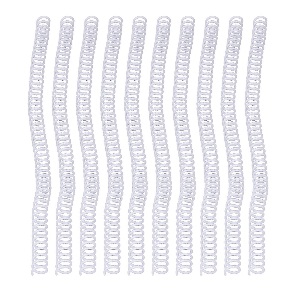 100Pcs Spiral Binding Coils Plastic Dia 9.5mm 3Celsius8in 48 Teeth 4:1 Ratio 75 Sheet Capacity for   Paper