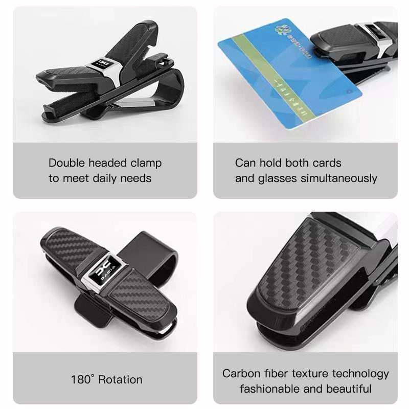 BGS1 Car Glasses Clip Sun Visor Card Ticket Clamp Fastener For Dacia Bigster Spring Duster Sandero Jogger Dokker Lodgy Logan