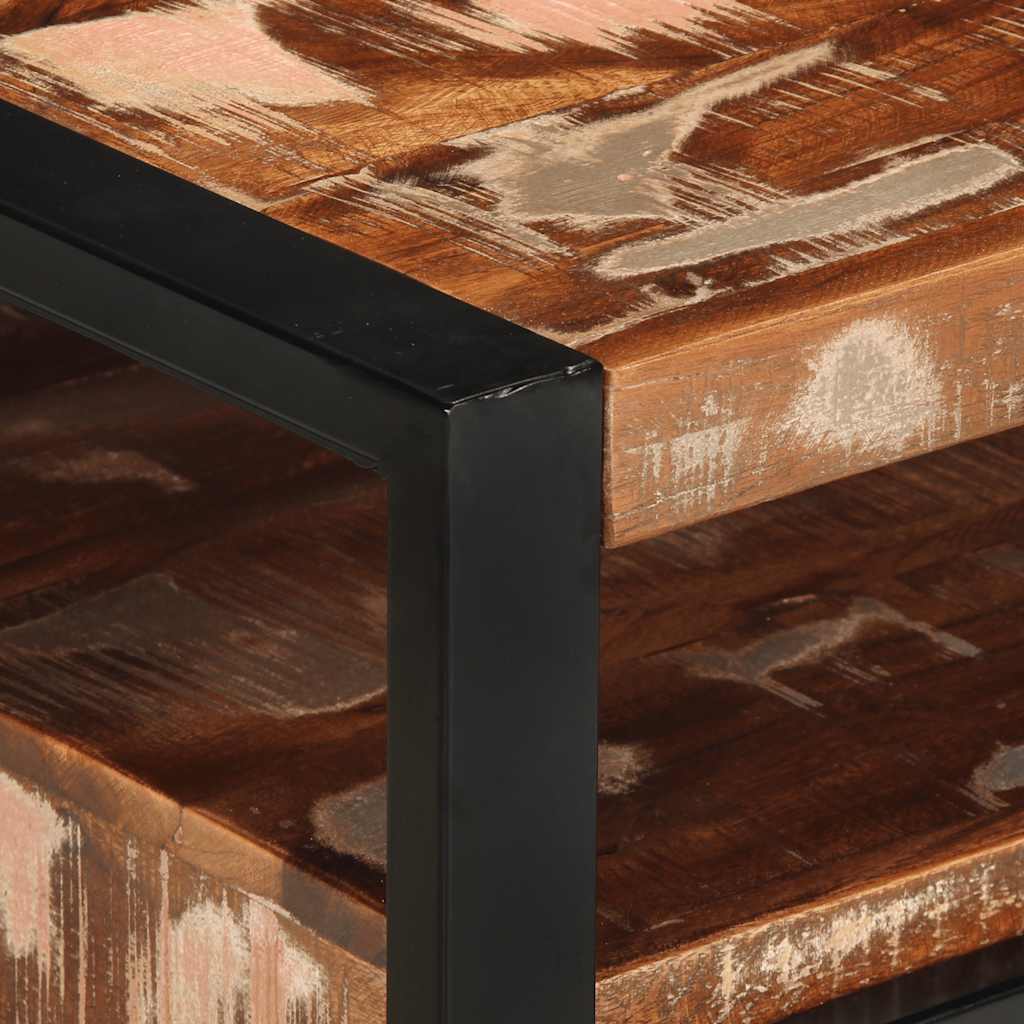 Vidaxl Coffee Table, Colorful, 90X50X36 Cm, Solid Reclaimed Wood