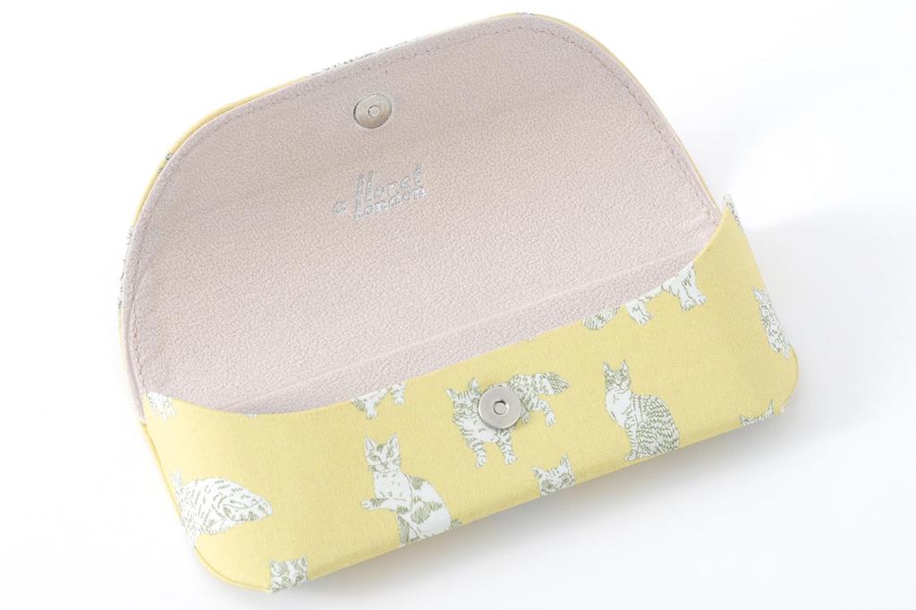 DDintex FLORET LONDON Brillenetui Miao 16 x 6 x 02, Gelb, 3,5 cm [Liberty-Druck]