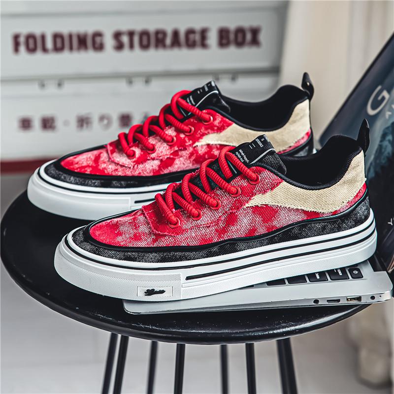 

Мужская обувь, кроссовки, мужская теннисная роскошная обувь, мужская повседневная обувь, мужская обувь, модная парусиновая обувь для четырех сезонов, обувь для скейтбординга для мужчин 39 красный