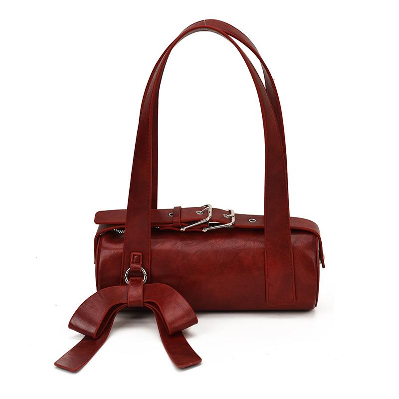 

Fashion underarm commuter bag women s new pillow bag girl bow single shoulder oblique span portable cylinder bag