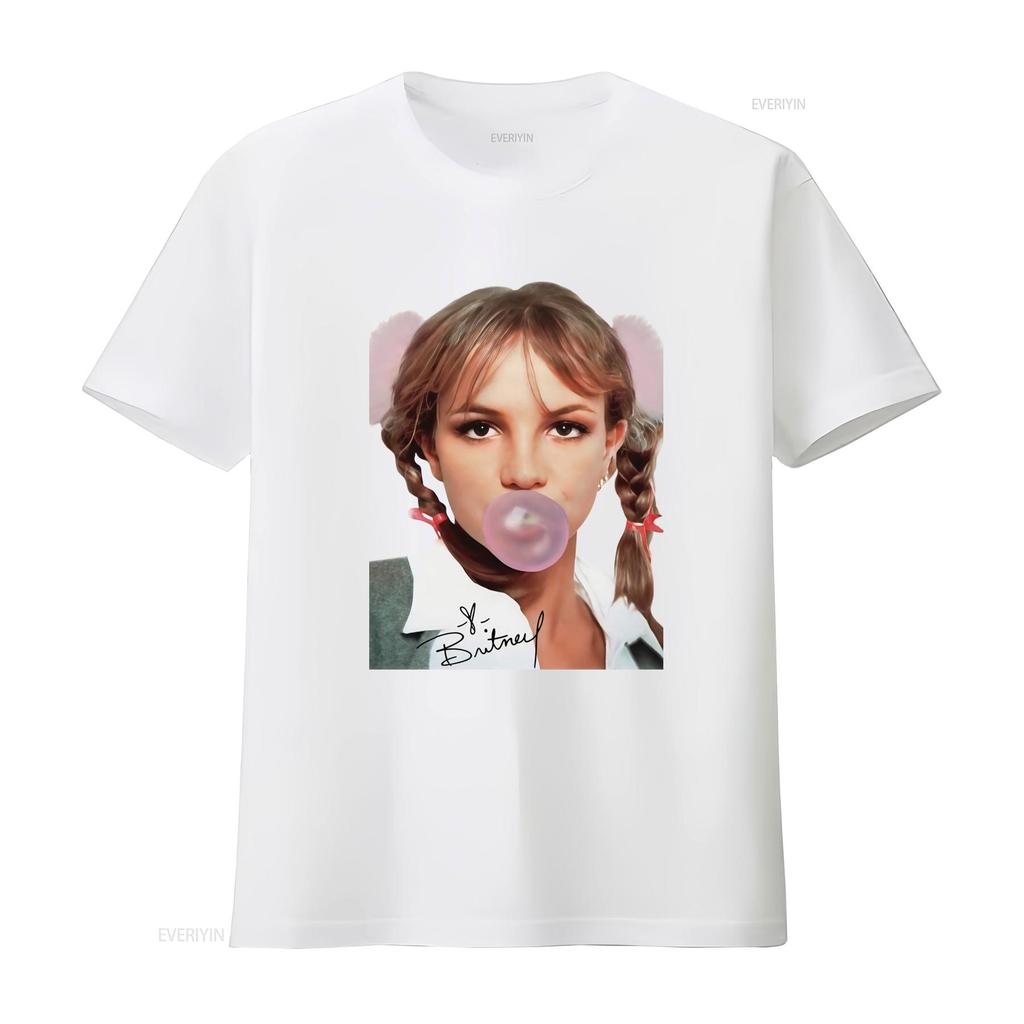 Britney Spears Bubble Gum Funny Cotton T Shirt Full Size S 5XL vintage designer clothes Casual streetwear Unisex