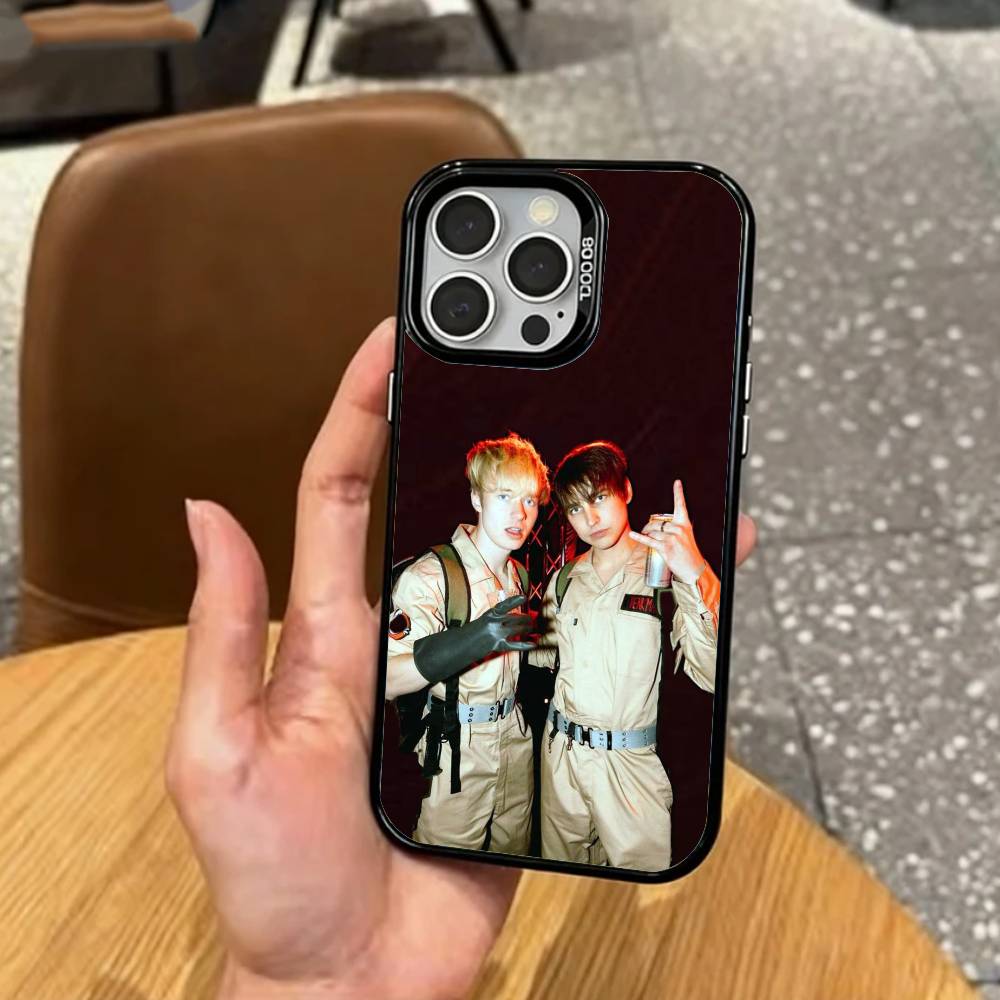 

S-Sam And Colby XPLR Explore Phone Case For iPhone17,16,15,14,13,12,11 Plus,Pro Max Colored Silver Plated Inside Cover iPhone16e