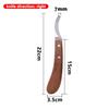 1Pc Horse Hoof Knife With Wooden Handle Stainless Steel Cutter Multi-functional Right/Left Hand Cattle Donkey Foot Pruning Tools