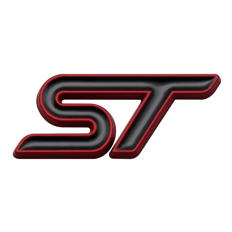 djsh6 3D Metal ST Letters Car Steering Wheel Emblem Badge Sticker for Ford ST Fiesta Focus Edition KUGA Mondeo Focus X 2 3