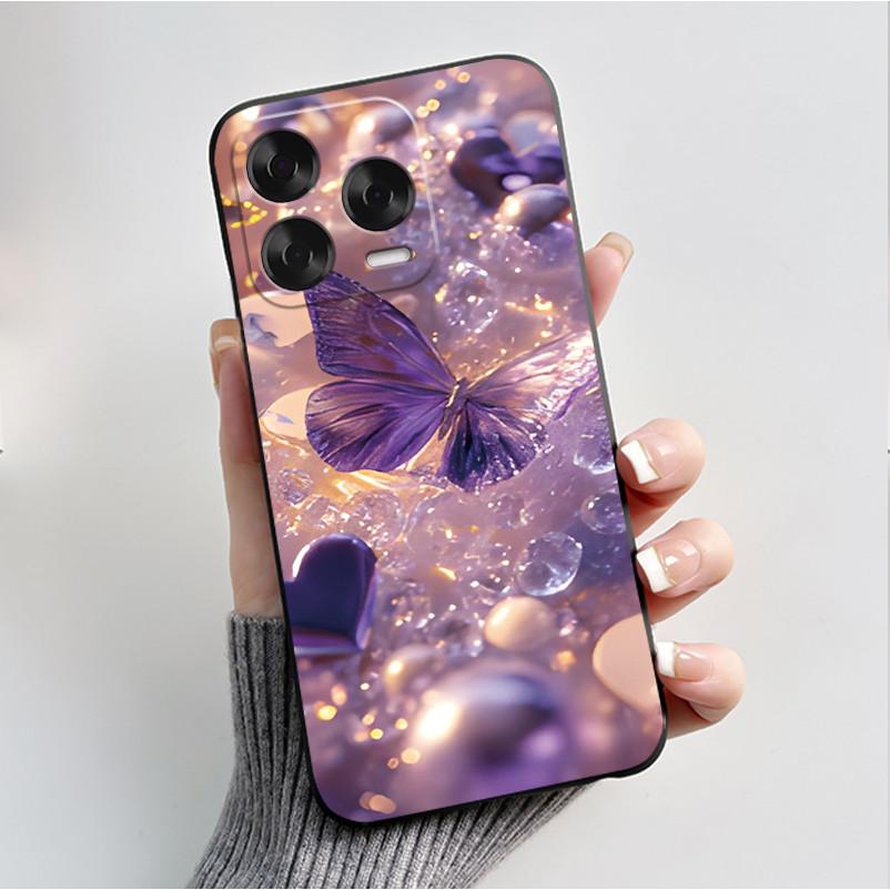 Tiskací pouzdro pro ZTE Blade V70 Vita Fundas pro ZTE Nubia V70 Design Capa Měkký silikonový černý kryt Roztomilé květinové pouzdro Coque