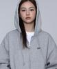 Graver [Unisex] Baseball Logo Embroidered Zip-Up Hoodie_Gray