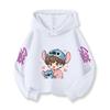 2025 New Christmas Gift Girls Hooded Sweatshirt Children's Pullover Cute Stitch Print Long Sleeved Soft Winter Top