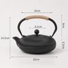 Retro Handmade Cast Iron Dot-Patterned Tea Pot with Bamboo Handle