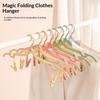 Foldable Clothes Hanger Anti Slip Clips Compact Space Saver Rack for Travel Camping Home Student Dorm