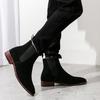 Anti-Samt Retro Chelsea Kurzstiefel Herren Übergröße Business Fuß Lederstiefel Europäische und Amerikanische Mode Vielseitige Stiefel