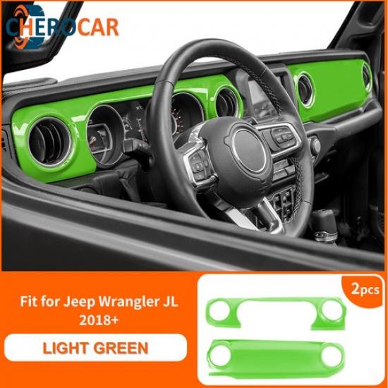 Light Green Center Console Dashboard Control Panel For Jeep Wrangler JL JT 2018+