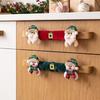 Christmas Theme Christmas Fridge Handle Covers Santa Snowman Reindeer Anti-Static Refrigerator Door Handle Protector Detachable
