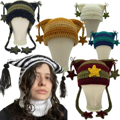One-piece Seamless Melon Skin Hat Autumn and Winter Short Knitted Woolen Hat for Men and Women Warm Cold Hat Yuppie Sailor Hat