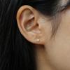 [14K] Basic Cubic Earrings (3mm)
